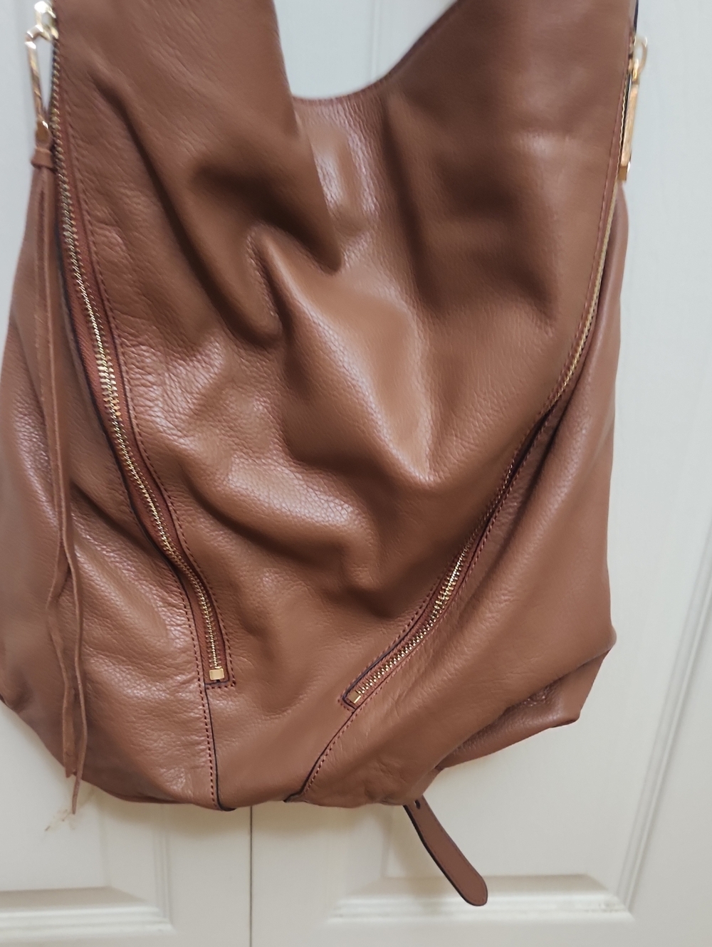 Classic Brown Leather Hobo Bag